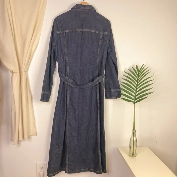 Vintage Denim Long Sleeve Dress - Picture 6 of 7